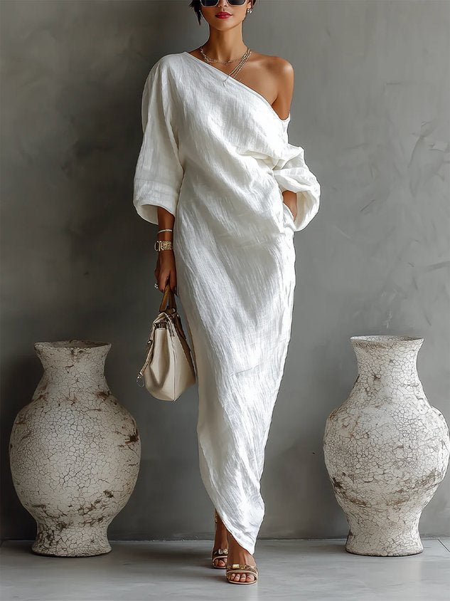Chloé | Robe Maxi Asymétrique à Imprimé Abstrait