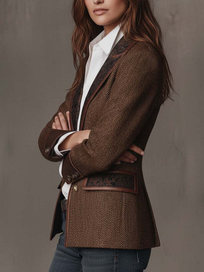 Pauline | Blazer à empiècements chevrons
