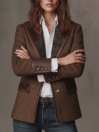 Pauline | Blazer à empiècements chevrons
