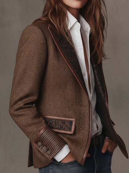 Pauline | Blazer à empiècements chevrons