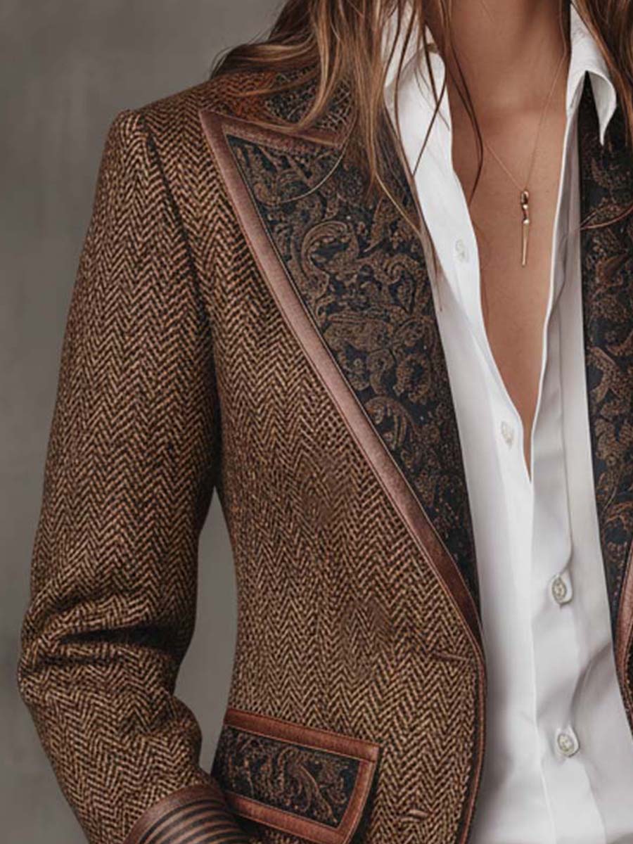 Pauline | Blazer à empiècements chevrons