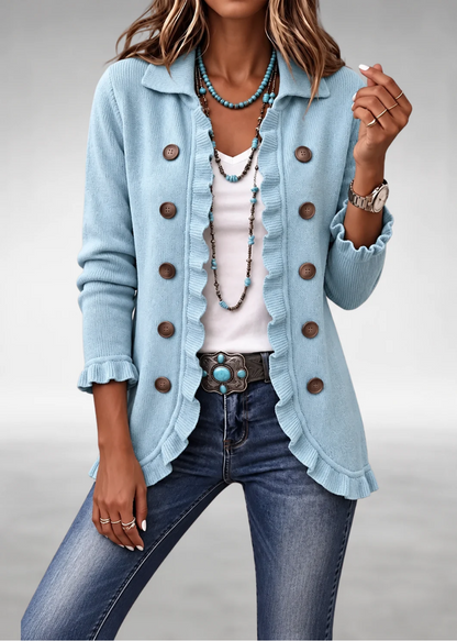 Eve | Cardigan classique à volants
