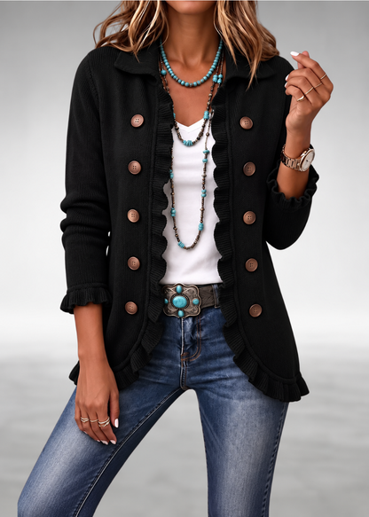 Eve | Cardigan classique à volants