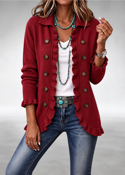 Eve | Cardigan classique à volants
