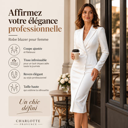 Delphine | Robe blazer asymétrique élégante