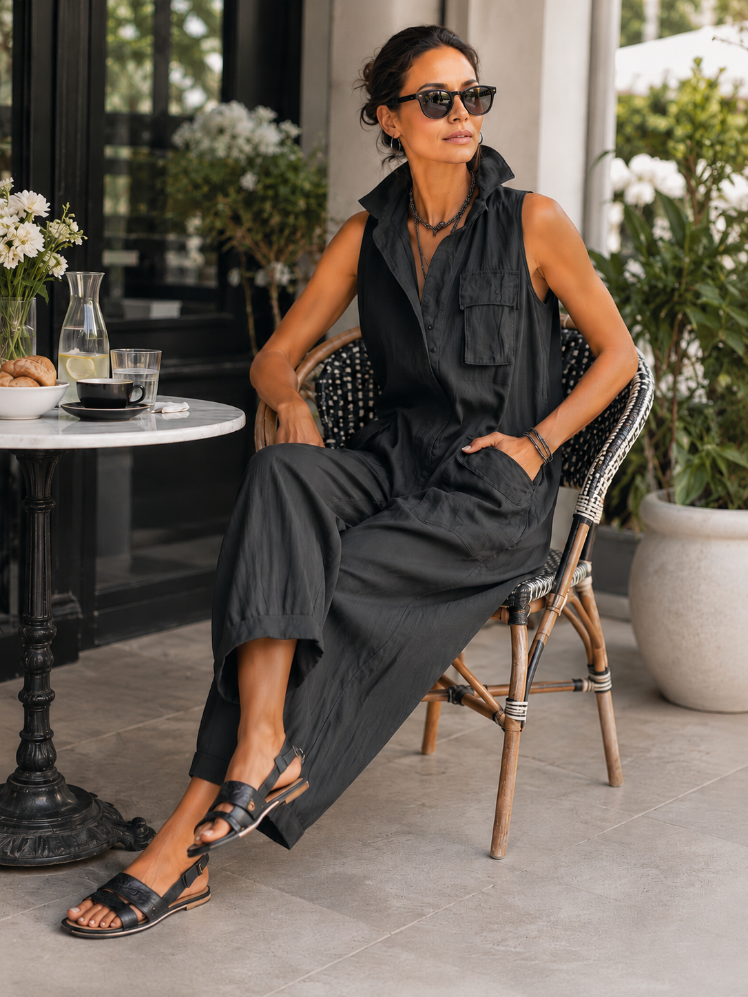 Michelle | Combinaison en coton, style décontracté