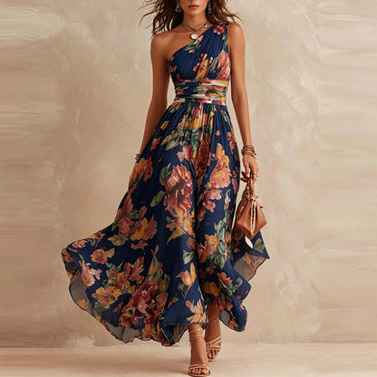 Aurora | Robe fleurie asymétrique