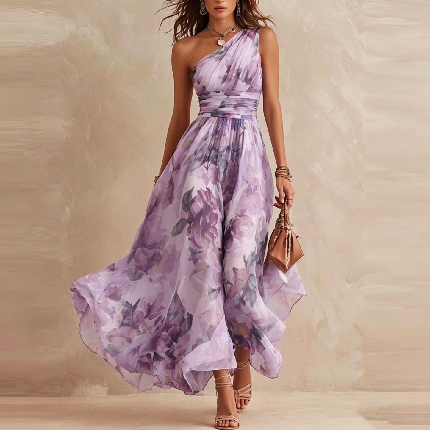 Aurora | Robe fleurie asymétrique