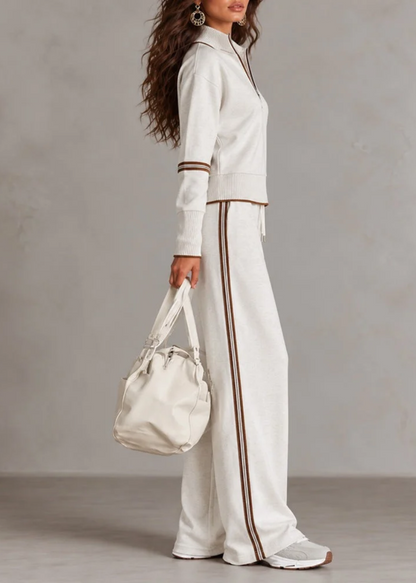Cléophée | Ensemble confortable à col zippé et pantalon large