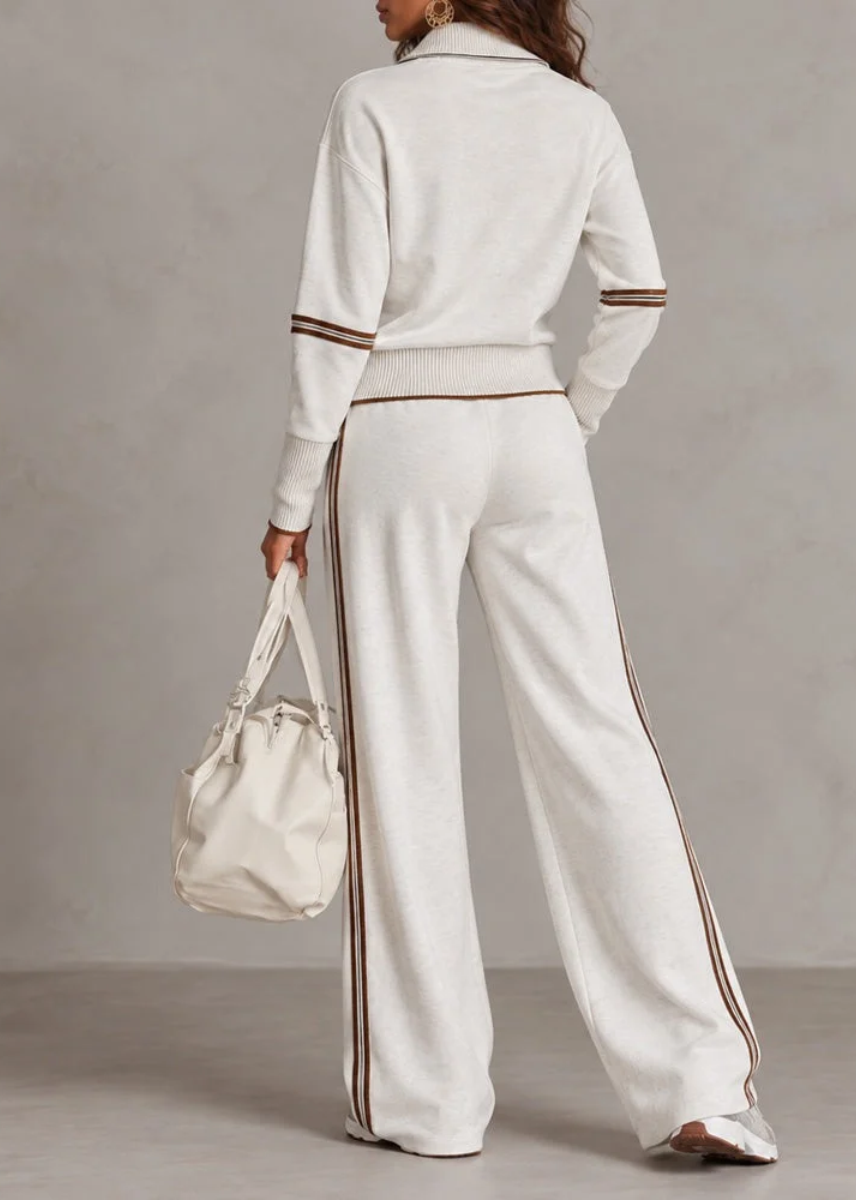 Cléophée | Ensemble confortable à col zippé et pantalon large