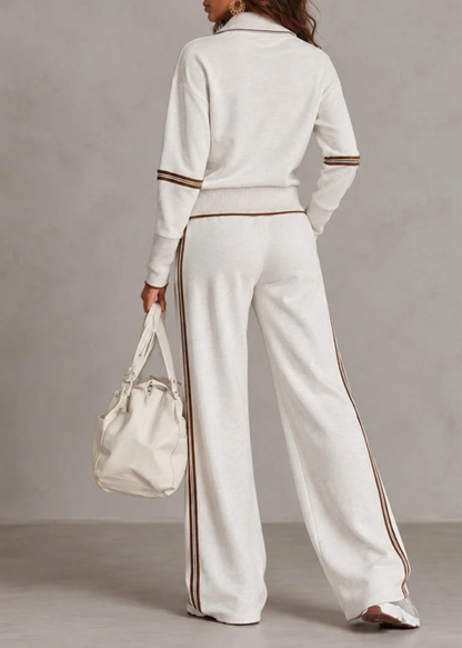 Cléophée | Ensemble confortable à col zippé et pantalon large