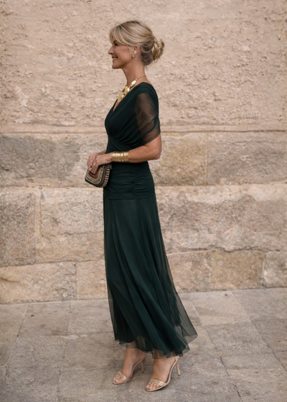 Aurélie | Robe longue à épaules dénudées
