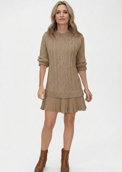 Odette | Robe pull en maille torsadée