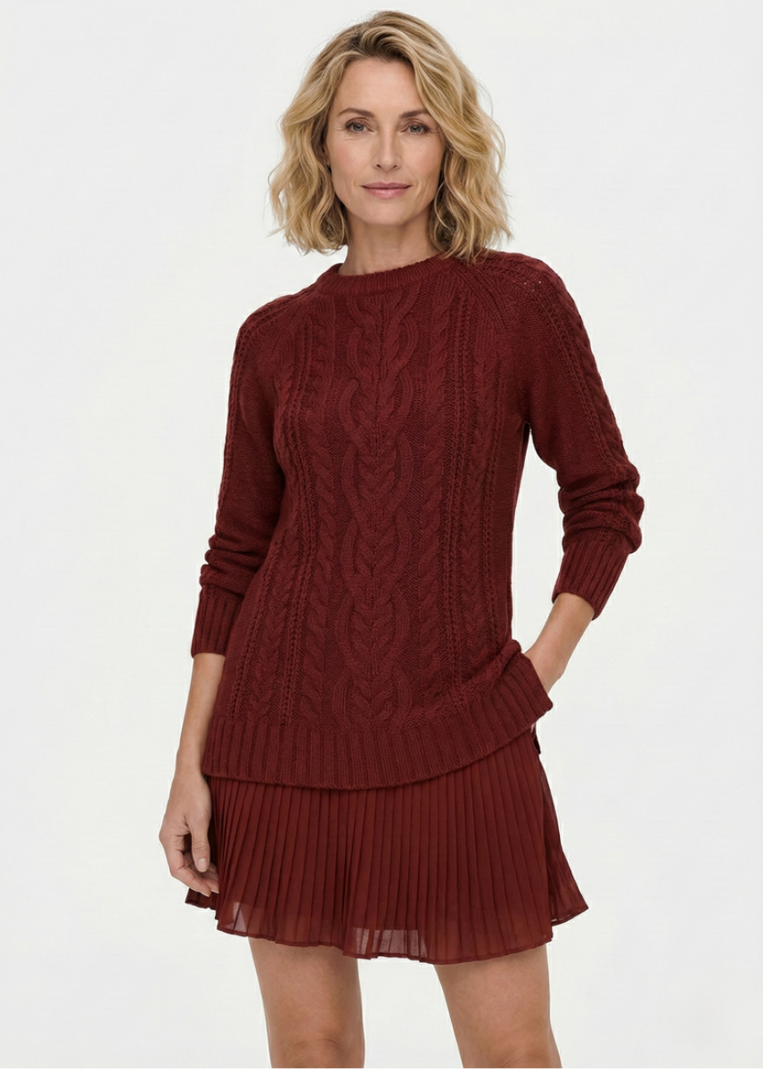 Odette | Robe pull en maille torsadée