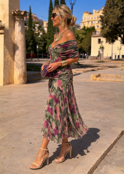 Aurélie | Robe longue à épaules dénudées