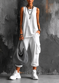 Blanc + Sac gris
