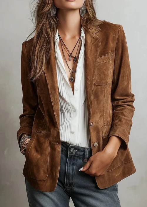 Gisèle | Blazer vintage marron