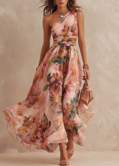 Aurora | Robe fleurie asymétrique