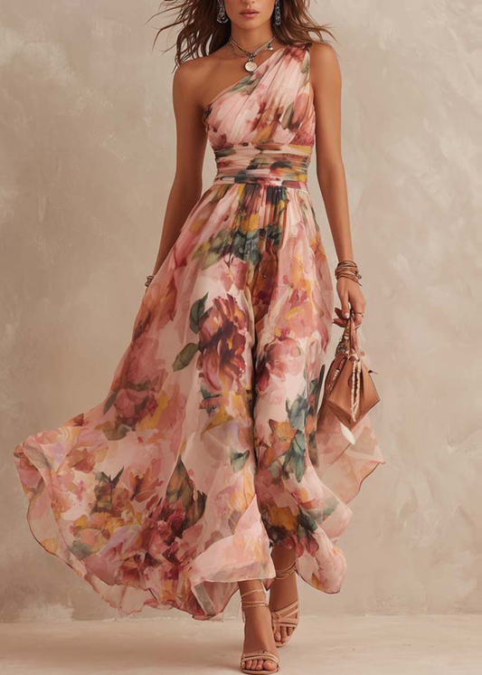 Aurora | Robe fleurie asymétrique
