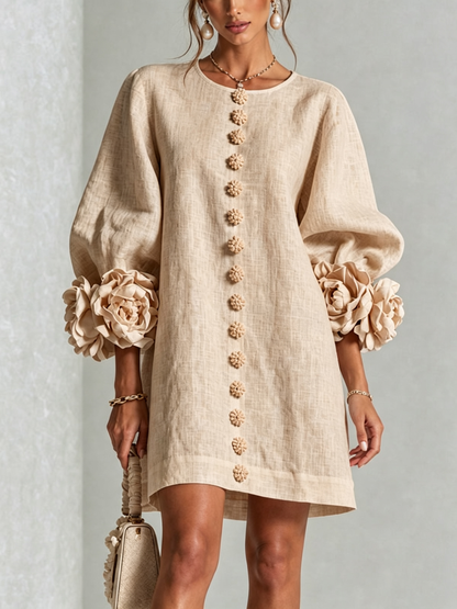 Perle | Mini robe noire imprimé marbre doré et dentelle crochet