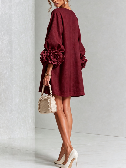 Perle | Mini robe noire imprimé marbre doré et dentelle crochet