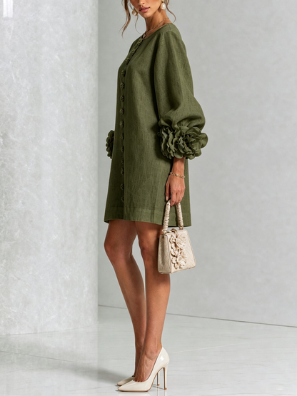Perle | Mini robe noire imprimé marbre doré et dentelle crochet
