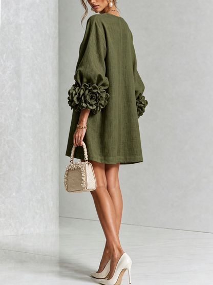 Perle | Mini robe noire imprimé marbre doré et dentelle crochet