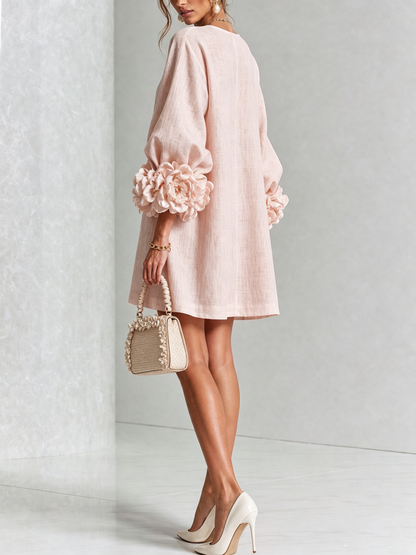 Perle | Mini robe noire imprimé marbre doré et dentelle crochet