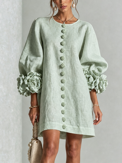 Perle | Mini robe noire imprimé marbre doré et dentelle crochet