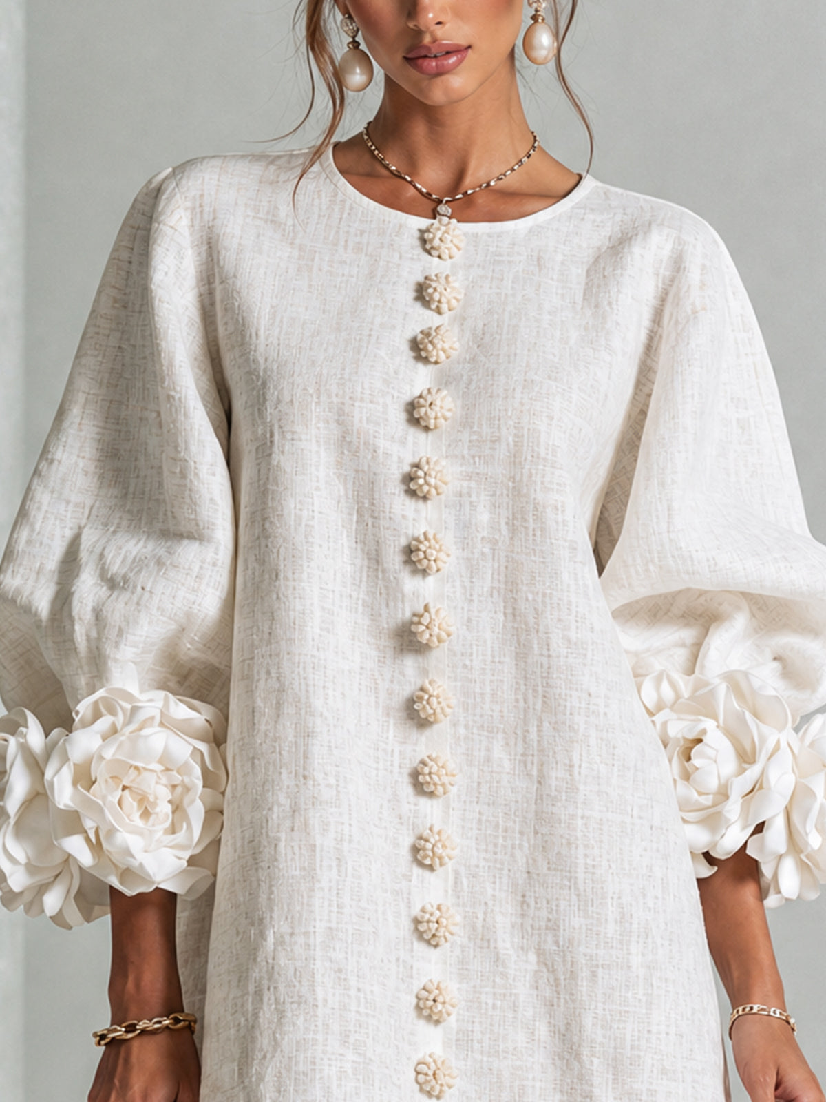 Perle | Mini robe noire imprimé marbre doré et dentelle crochet