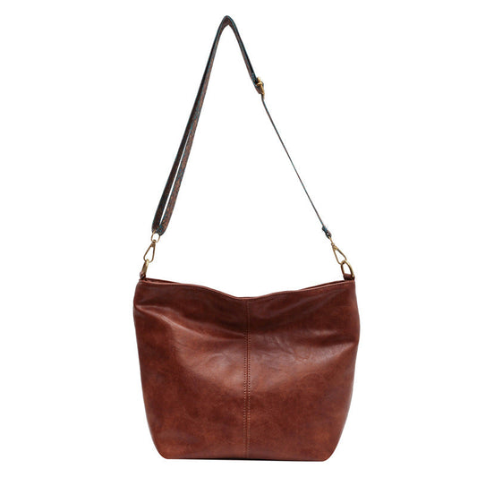 Solène | Sac bandoulière en cuir, finition vintage