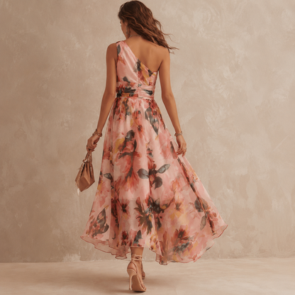 Aurora | Robe fleurie asymétrique
