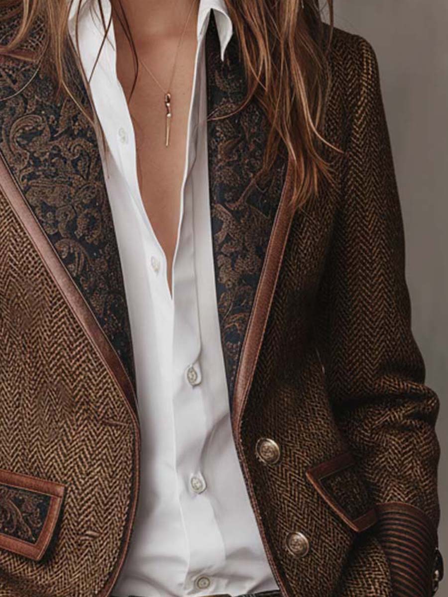 Pauline | Blazer à empiècements chevrons