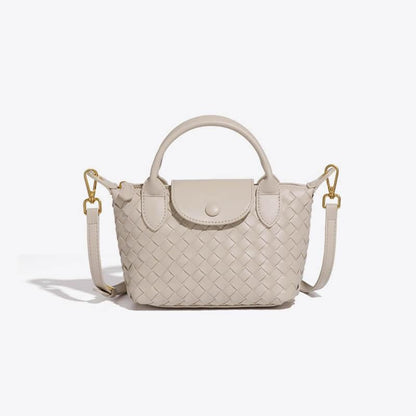 Léonie | Mini sac tressé à main et bandoulière