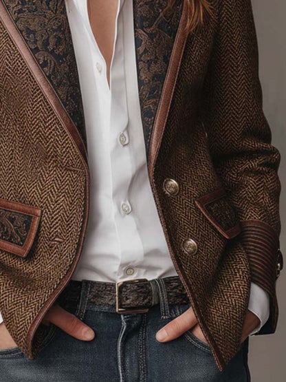 Pauline | Blazer à empiècements chevrons