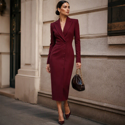 Delphine | Robe blazer asymétrique élégante